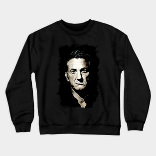 Sean Penn Abstract Portrait Fan Art Tribute to a Legend Crewneck Sweatshirt